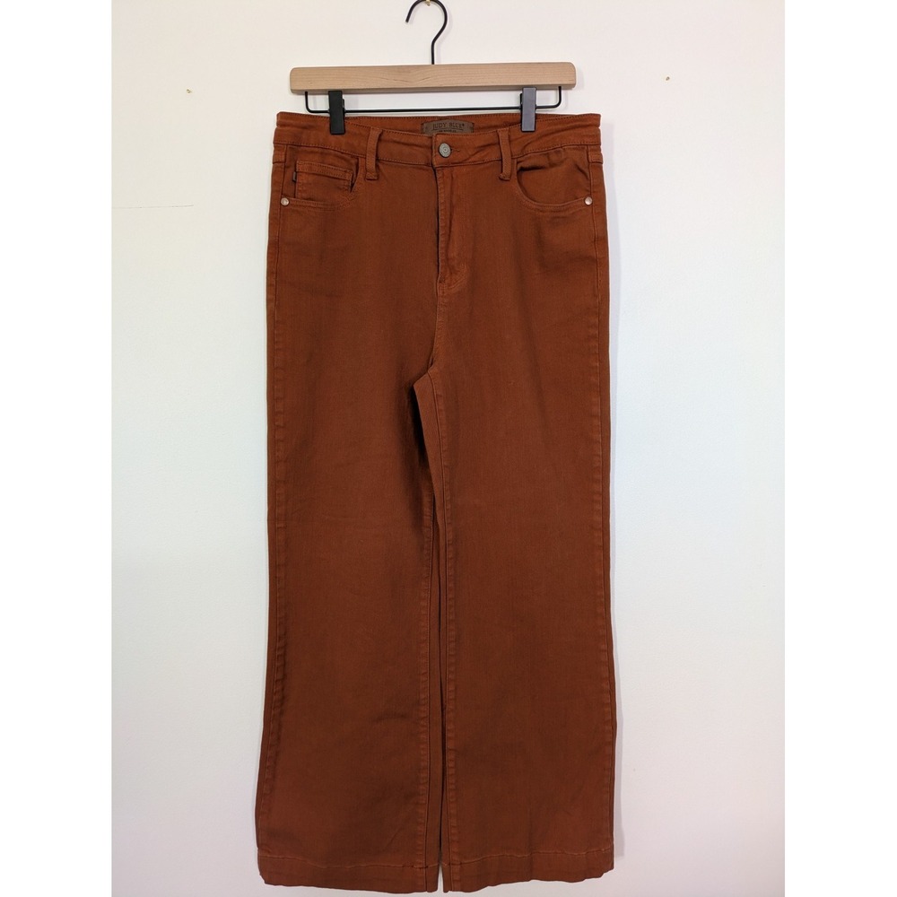 Judy Blue Rust Orange Wide Leg Jeans Size 11/30